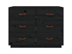 Sale vidaXL Sideboard 100x40x75 cm Massivholz Kiefer 820146 Schwarz