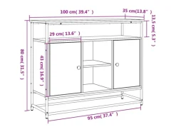 vidaXL Sideboard 100x35x80 cm Holzwerkstoff 835539