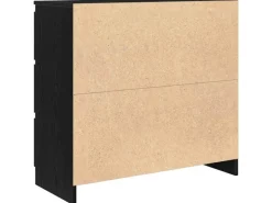 vidaXL Sideboard Schwarz Eichen-Optik 80x35x76 cm Holzwerkstoff 861734