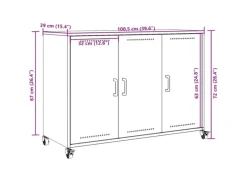 Clearance vidaXL Sideboard Senf 100,5x39x72 cm Stahl 846683 Gelb