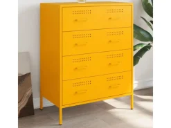 vidaXL Sideboard Senf 68x39x89 cm Stahl 842985