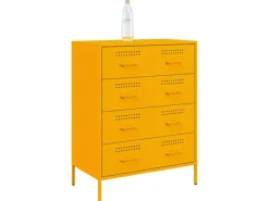 vidaXL Sideboard Senf 68x39x89 cm Stahl 842985