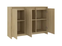 Best vidaXL Sideboard Sonoma-Eiche 102x33x75 cm Holzwerkstoff 809776