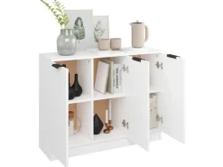 New vidaXL Sideboard Weiß 90,5x30x70 cm Holzwerkstoff 811187