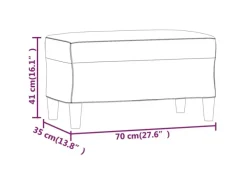 vidaXL Sitzbank 70x35x41 cm Kunstleder 349393