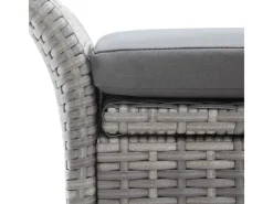 Discount vidaXL Sitzbank mit Stauraum und Kissen 138 cm Poly Rattan 45809 Grau