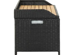 Clearance vidaXL Sitzbank mit Stauraum 120 cm Poly Rattan Schwarz