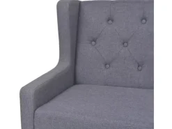 vidaXL 3-Sitzer Sofa Stoff Grau