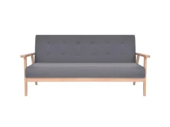 vidaXL 3-Sitzer Sofa Stoff Dunkelgrau Modell 3