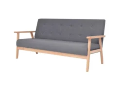 vidaXL 3-Sitzer Sofa Stoff Dunkelgrau Modell 3