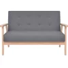 vidaXL 2-Sitzer Sofa Stoff Dunkelgrau Modell 3