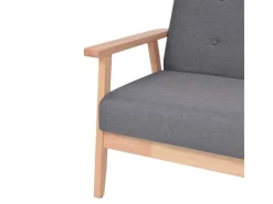 vidaXL 2-Sitzer Sofa Stoff Dunkelgrau Modell 3