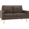 vidaXL 2-Sitzer-Sofa Braun Stoff