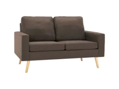 vidaXL 2-Sitzer-Sofa Braun Stoff