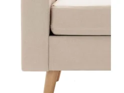 Clearance vidaXL 2-Sitzer-Sofa Creme Stoff