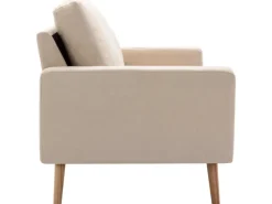 Clearance vidaXL 2-Sitzer-Sofa Creme Stoff