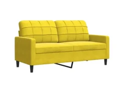 vidaXL 2-Sitzer-Sofa Gelb 140 cm Samt 2153265