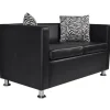 vidaXL 2-Sitzer-Sofa Kunstleder Schwarz Modell 1