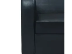 Outlet vidaXL 2-Sitzer-Sofa Kunstleder Schwarz