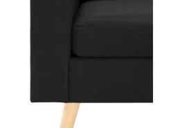 vidaXL 3-Sitzer-Sofa Schwarz Stoff Modell 4