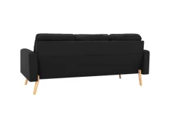 vidaXL 3-Sitzer-Sofa Schwarz Stoff Modell 4