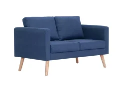 vidaXL 2-Sitzer-Sofa Stoff Blau Modell 2