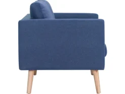 vidaXL 2-Sitzer-Sofa Stoff Blau Modell 2