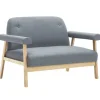 Best vidaXL 2-Sitzer-Sofa Stoff Hellgrau
