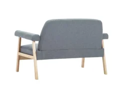 Best vidaXL 2-Sitzer-Sofa Stoff Hellgrau