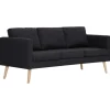 vidaXL 3-Sitzer-Sofa Stoff Schwarz Modell 1