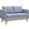 Clearance vidaXL Sofa 2-Sitzer Stoff Hellgrau