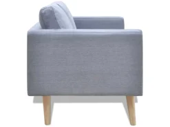 Clearance vidaXL Sofa 2-Sitzer Stoff Hellgrau