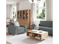 Hot vidaXL Sofa-Set 3-Tlg Leinenmischgewebe 3324610 Dunkelgrau