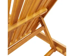 vidaXL Sonnenliege mit Rädern und Kissen Massivholz 4105536