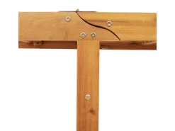 vidaXL Sonnenliege mit Rädern und Kissen Massivholz 4105536