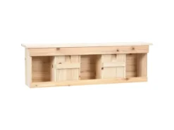 vidaXL Spatzenhaus 5-fach 68x15x21 cm Tannenholz