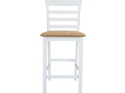 vidaXL Stehtisch und 4 Barhocker Holz Weiß