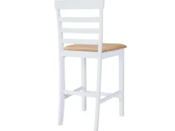 vidaXL Stehtisch und 4 Barhocker Holz Weiß