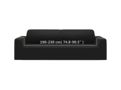 Discount vidaXL Stretch Sofahusse 3-Sitzer Schwarz Polyester-Jersey