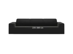 New vidaXL Stretch Sofahusse 4-Sitzer Schwarz Polyester-Jersey