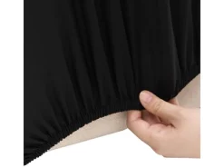 New vidaXL Stretch Sofahusse 4-Sitzer Schwarz Polyester-Jersey