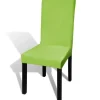 vidaXL Stretch-Stuhlhussen Gerade 4 Stk. Grün
