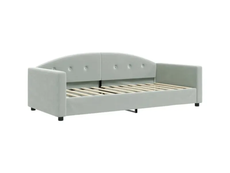 vidaXL Tagesbett Hellgrau 90x200 cm Samt1851818