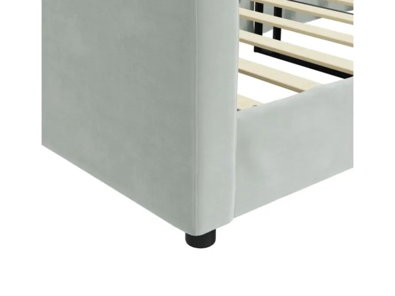 vidaXL Tagesbett Hellgrau 90x200 cm Samt1851818