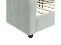 Clearance vidaXL Tagesbett Hellgrau 90x200 cm Samt1851836