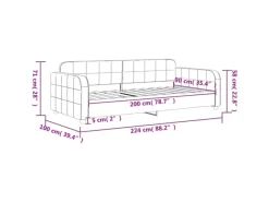 Sale vidaXL Tagesbett Schwarz 90x200 cm Samt1846413