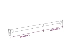 vidaXL Teleskop-Kleiderstangen 2 Stk Silbern 58-100 cm 344373