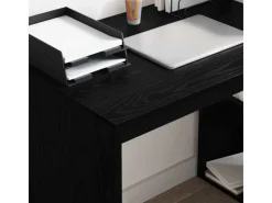 vidaXL Tisch Schwarz Eichen-Optik 108 x 55 x 103,5 cm Holzwerkstoff 869459