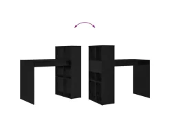 vidaXL Tisch Schwarz Eichen-Optik 108 x 55 x 103,5 cm Holzwerkstoff 869459