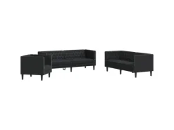 vidaXL 3-Tlg Chesterfield-Sofa-Set Kunstleder 3209267